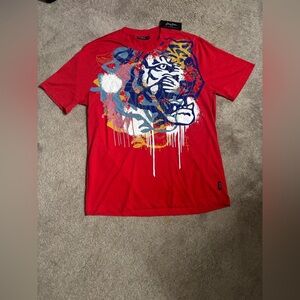Sean John Men's Short Sleeve Crew
Neck Tiger Splatter Tee Size L